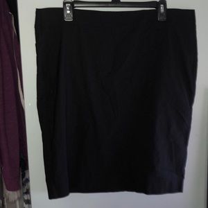 Elle XL Black Elastic Waist Pencil Skirt